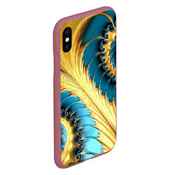 Чехол iPhone XS Max матовый Двойная авангардная спираль Double avant-garde spi, цвет: 3D-малиновый — фото 2