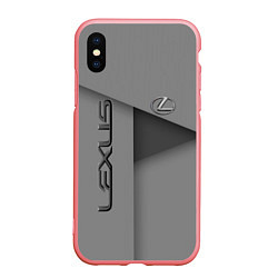 Чехол iPhone XS Max матовый Lexus - серая абстракция, цвет: 3D-баблгам