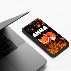 Чехол iPhone XS Max матовый Анна ЛИСИЧКА Арт, цвет: 3D-черный — фото 2