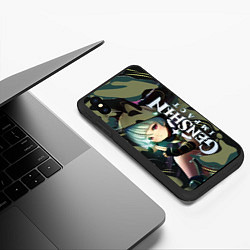 Чехол iPhone XS Max матовый Саю из Геншин Импакт, цвет: 3D-черный — фото 2