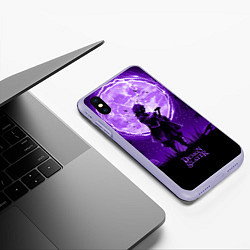 Чехол iPhone XS Max матовый КЛИНОК, РАССЕКАЮЩИЙ ДЕМОНОВ ГИЮ ТОМИОКА, цвет: 3D-светло-сиреневый — фото 2