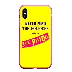 Чехол iPhone XS Max матовый Never Mind the Bollocks, Heres the Sex Pistols, цвет: 3D-малиновый