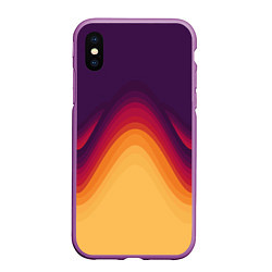 Чехол iPhone XS Max матовый Волны песка и лавы, цвет: 3D-фиолетовый
