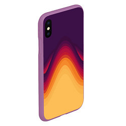 Чехол iPhone XS Max матовый Волны песка и лавы, цвет: 3D-фиолетовый — фото 2