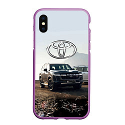 Чехол iPhone XS Max матовый Toyota Land Cruiser 300 Sport, цвет: 3D-фиолетовый