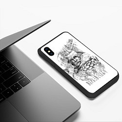 Чехол iPhone XS Max матовый Верь в себя, живи по чести, цвет: 3D-черный — фото 2