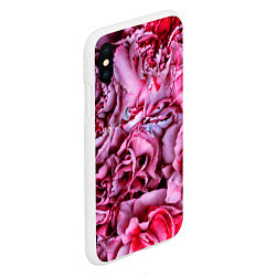 Чехол iPhone XS Max матовый Гвоздики, цвет: 3D-белый — фото 2
