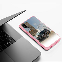 Чехол iPhone XS Max матовый Тoyota Land Cruiser Prado у горного коттеджа Mount, цвет: 3D-баблгам — фото 2
