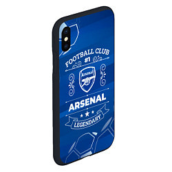 Чехол iPhone XS Max матовый Arsenal FC 1, цвет: 3D-черный — фото 2