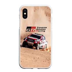 Чехол iPhone XS Max матовый Toyota Gazoo Racing Desert Rally, цвет: 3D-белый