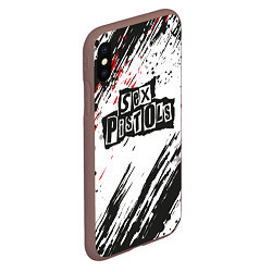 Чехол iPhone XS Max матовый Sex Pistols Big Logo, цвет: 3D-коричневый — фото 2