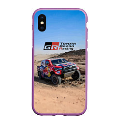 Чехол iPhone XS Max матовый Toyota Gazoo Racing Rally Desert Competition Ралли, цвет: 3D-фиолетовый