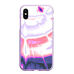 Чехол iPhone XS Max матовый Тай-дай Абстракция Tie-Dye, цвет: 3D-сиреневый