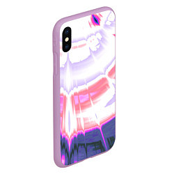 Чехол iPhone XS Max матовый Тай-дай Абстракция Tie-Dye, цвет: 3D-сиреневый — фото 2