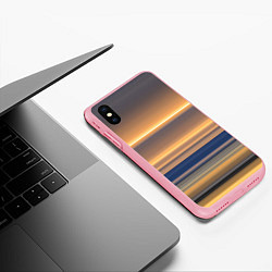 Чехол iPhone XS Max матовый Цветные линии colored lines, цвет: 3D-баблгам — фото 2