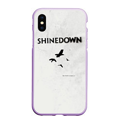 Чехол iPhone XS Max матовый The Sound of Madness - Shinedown, цвет: 3D-сиреневый