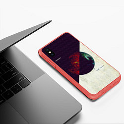 Чехол iPhone XS Max матовый Planet Zero - Shinedown, цвет: 3D-красный — фото 2