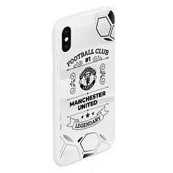 Чехол iPhone XS Max матовый Manchester United Football Club Number 1 Legendary, цвет: 3D-белый — фото 2