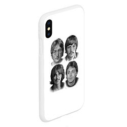 Чехол iPhone XS Max матовый LEGENDS JOHN LENNON PAUL MCCARTNEY RINGO STARR GEO, цвет: 3D-белый — фото 2