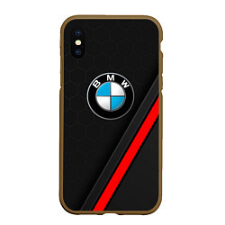 Чехол iPhone XS Max матовый Bmw - бмв Абстракция, цвет: 3D-коричневый