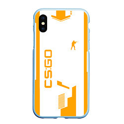 Чехол iPhone XS Max матовый Counter Strike cs go Геймер, цвет: 3D-голубой