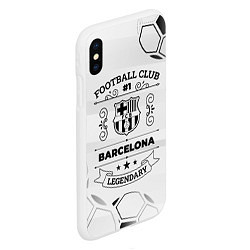 Чехол iPhone XS Max матовый Barcelona Football Club Number 1 Legendary, цвет: 3D-белый — фото 2