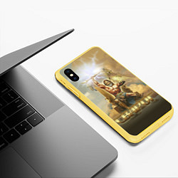 Чехол iPhone XS Max матовый Эпичный Сварог, цвет: 3D-желтый — фото 2