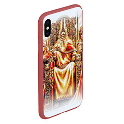 Чехол iPhone XS Max матовый Бог СВАРОГ, цвет: 3D-красный — фото 2