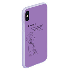 Чехол iPhone XS Max матовый I PURPLE U - TAEHYUNG BTS, цвет: 3D-светло-сиреневый — фото 2