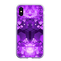 Чехол iPhone XS Max матовый Crystal Galaxy, цвет: 3D-светло-сиреневый