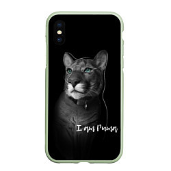 Чехол iPhone XS Max матовый I am puma, цвет: 3D-салатовый