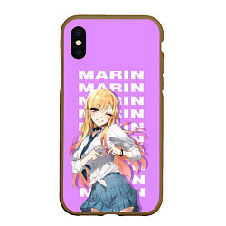 Чехол iPhone XS Max матовый Marin Marin, цвет: 3D-коричневый