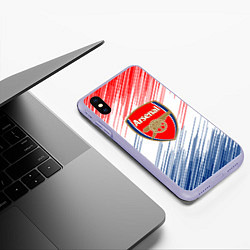 Чехол iPhone XS Max матовый Арсенал arsenal logo, цвет: 3D-светло-сиреневый — фото 2