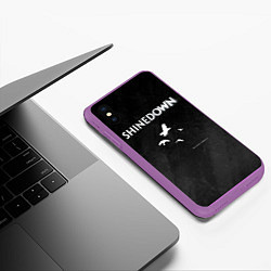 Чехол iPhone XS Max матовый The Sound of Madness Shinedown, цвет: 3D-фиолетовый — фото 2