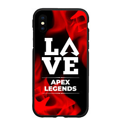 Чехол iPhone XS Max матовый Apex Legends Love Классика, цвет: 3D-черный