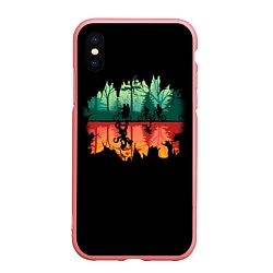 Чехол iPhone XS Max матовый Stranger Things Wrong Side, цвет: 3D-баблгам