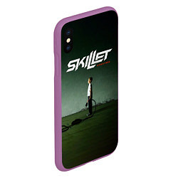 Чехол iPhone XS Max матовый Comatose - Skillet, цвет: 3D-фиолетовый — фото 2