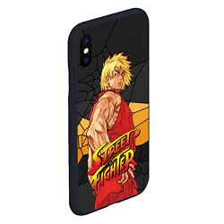 Чехол iPhone XS Max матовый Кен Мастерс - Street Fighter, цвет: 3D-черный — фото 2