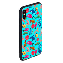 Чехол iPhone XS Max матовый THE UNDERWATER WORLD OF THE OCEAN, цвет: 3D-черный — фото 2