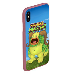 Чехол iPhone XS Max матовый My singing monsters Избалолист Entbrat, цвет: 3D-малиновый — фото 2