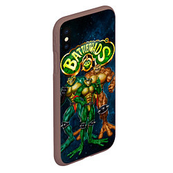 Чехол iPhone XS Max матовый Rare - Battletoads, цвет: 3D-коричневый — фото 2