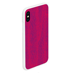 Чехол iPhone XS Max матовый Розовая мишура, цвет: 3D-белый — фото 2