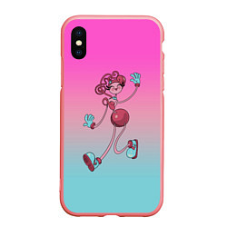 Чехол iPhone XS Max матовый Мама длинные ноги: Poppy Playtime, цвет: 3D-баблгам