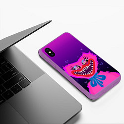 Чехол iPhone XS Max матовый Кисси Мисси love, цвет: 3D-фиолетовый — фото 2