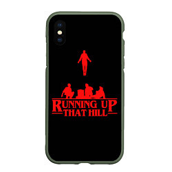 Чехол iPhone XS Max матовый Running Up That Hill, цвет: 3D-темно-зеленый