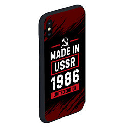 Чехол iPhone XS Max матовый Made In USSR 1986 Limited Edition, цвет: 3D-черный — фото 2