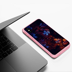 Чехол iPhone XS Max матовый Синие и Красные Коралловые Рифы, цвет: 3D-баблгам — фото 2