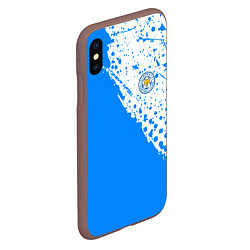 Чехол iPhone XS Max матовый Leicester city Лестер Сити, цвет: 3D-коричневый — фото 2