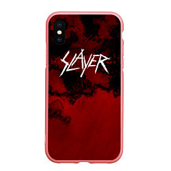 Чехол iPhone XS Max матовый World Painted Blood - Slayer, цвет: 3D-баблгам