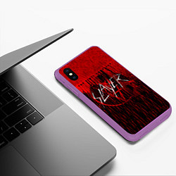 Чехол iPhone XS Max матовый The Vinyl Conflict - Slayer, цвет: 3D-фиолетовый — фото 2